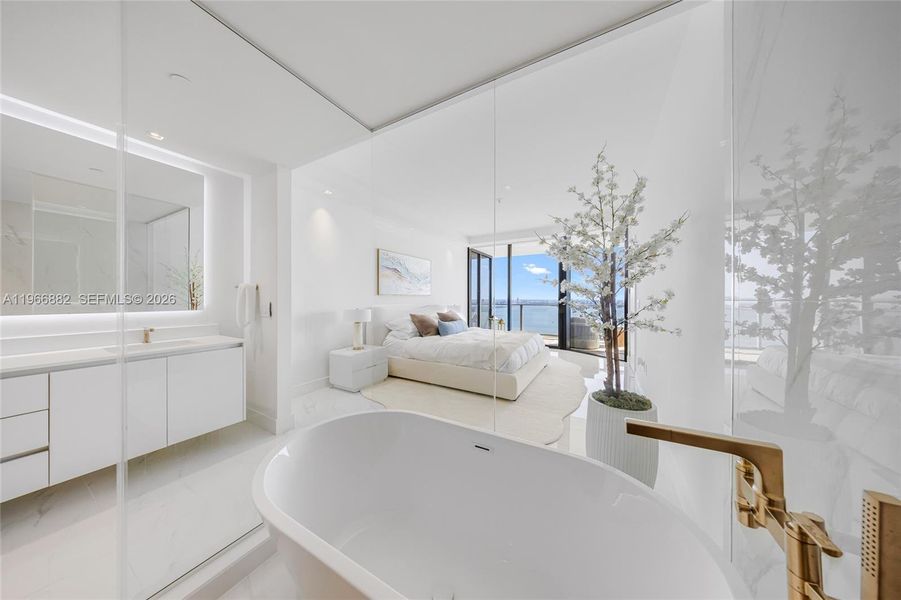 Furnished interior view inside a new home in , Miami (Image 38). Furnished interior view inside a new home in , Miami (Image 38).