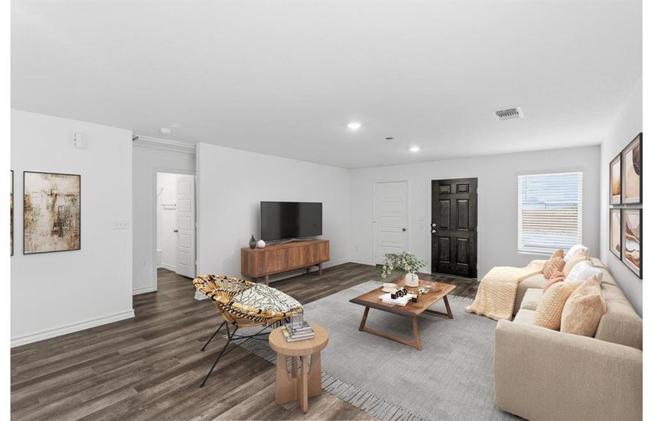 Virtually Staged - Gathering Room with open floor plan