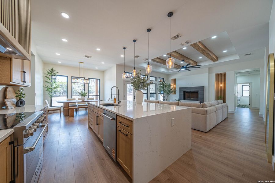 Furnished interior view inside a new home in , Bandera (Image 32).