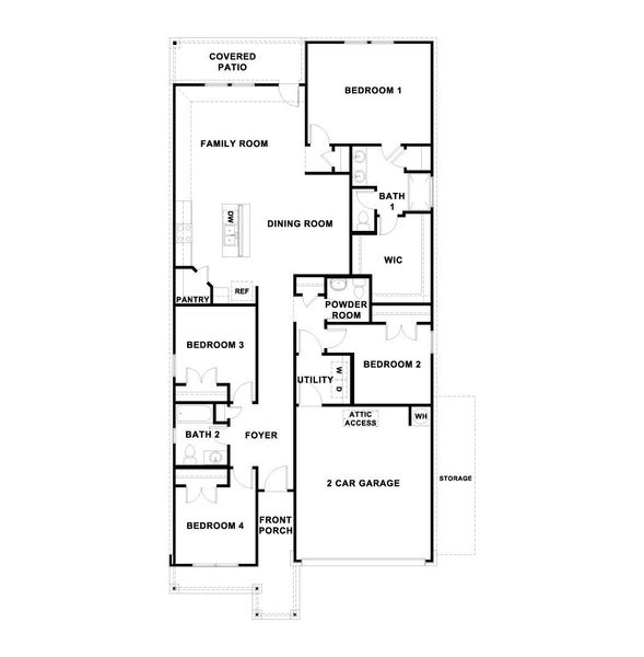 2D floor plan layout of this home in Talavera, Kyle, TX (Image 4).