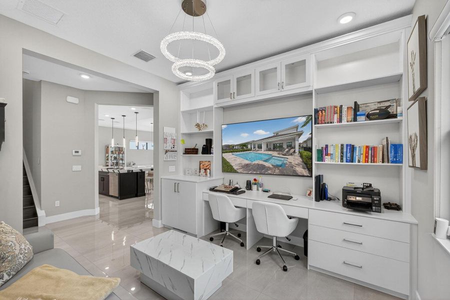 Furnished interior view inside a new home in , The Acreage (Image 58). Furnished interior view inside a new home in , The Acreage (Image 58).