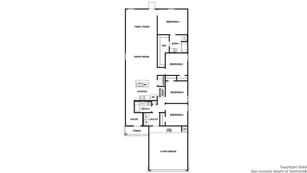 2D floor plan layout of this home in Avenida, Converse, TX (Image 4).