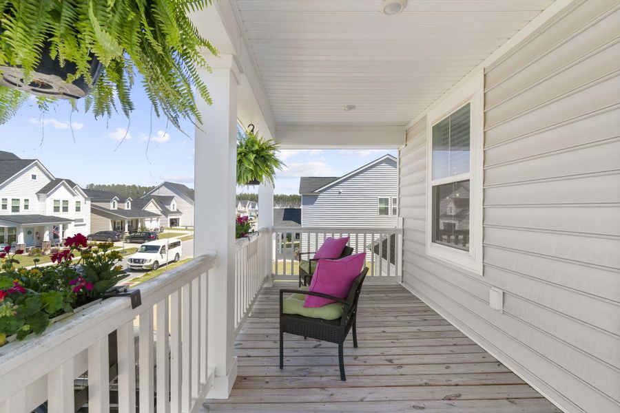 Exterior details and patio area of a home in Sweetgrass at Summers Corner, Summerville (Image 25).