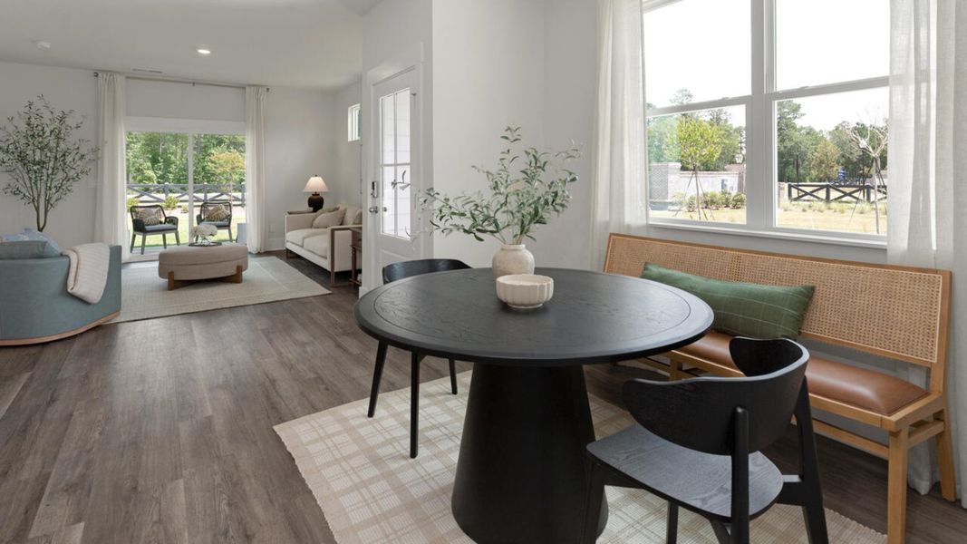 Representative furnished interior of a home built from the TUSCAN II by D.R. Horton in Indigo Preserve Townhomes, Leland (Image 10).