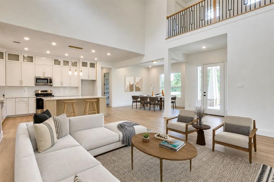 Furnished interior view inside a new home in , Sunset (Image 8).