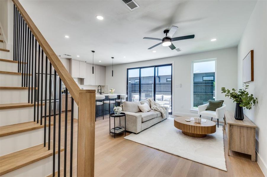 Furnished interior view inside a new home in , Dallas (Image 7).