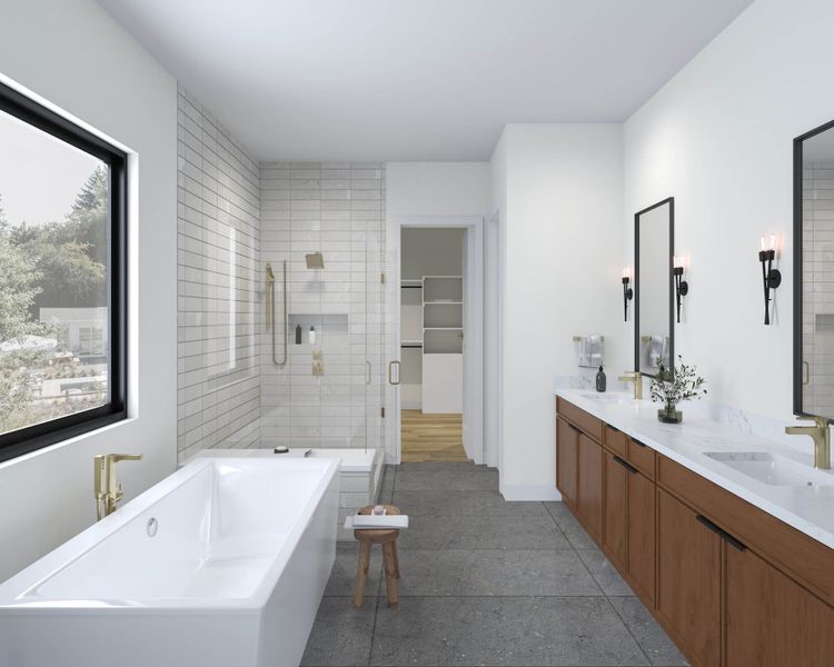 Furnished interior view inside a new home in , Dallas (Image 6).