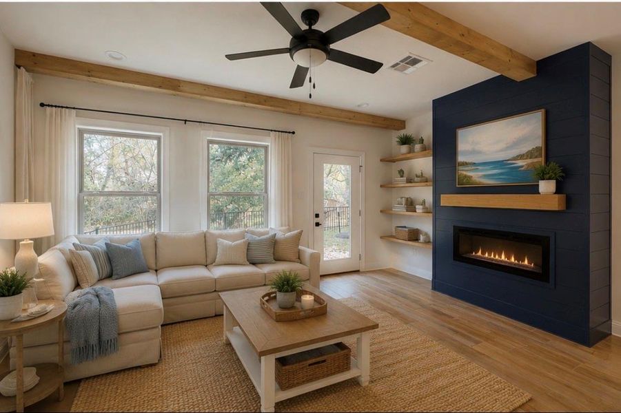 Furnished interior view inside a new home in , Conroe (Image 8).