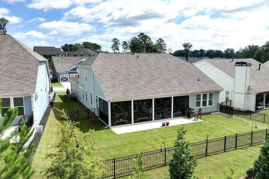 Exterior details and patio area of a home in , Hoschton (Image 33).