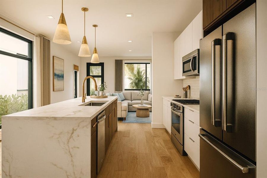 Furnished interior view inside a new home in , St. Petersburg (Image 6).