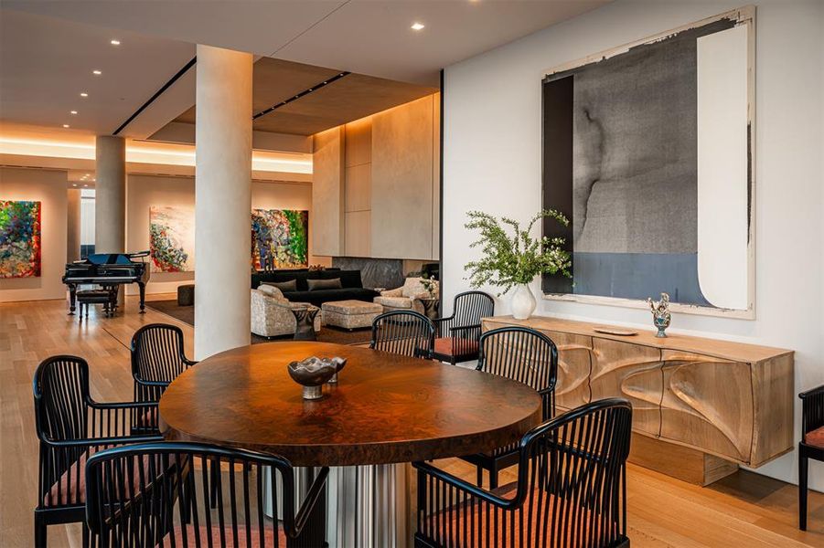 Furnished interior view inside a new home in Hall Arts Residences, Dallas (Image 21). Furnished interior view inside a new home in Hall Arts Residences, Dallas (Image 21).