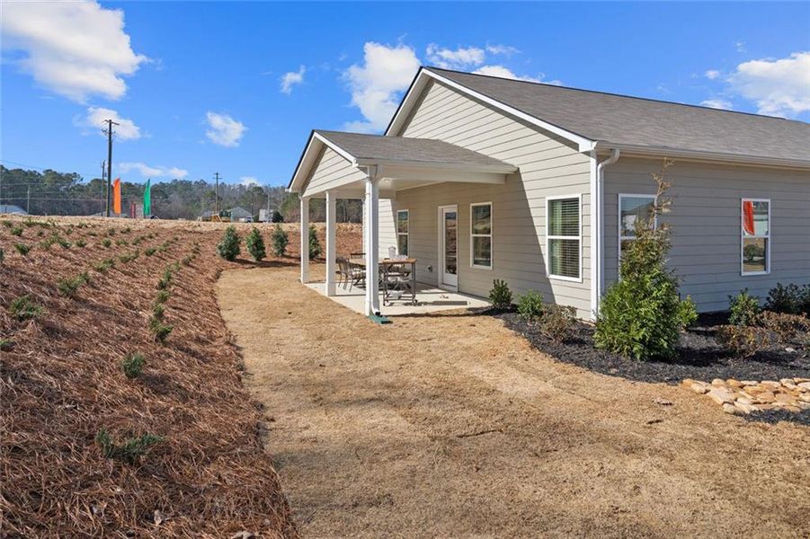 Exterior details and patio area of a home in Longbrooke, Rome (Image 3).