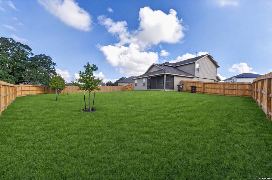 Exterior details and patio area of a home in Riverstone at Westpointe, San Antonio (Image 3).