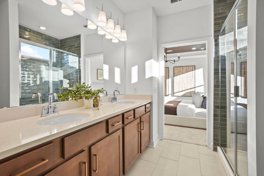 Representative furnished interior of a home built from the Compass by Del Webb in Del Webb Carolina Ridge, Midland (Image 38).