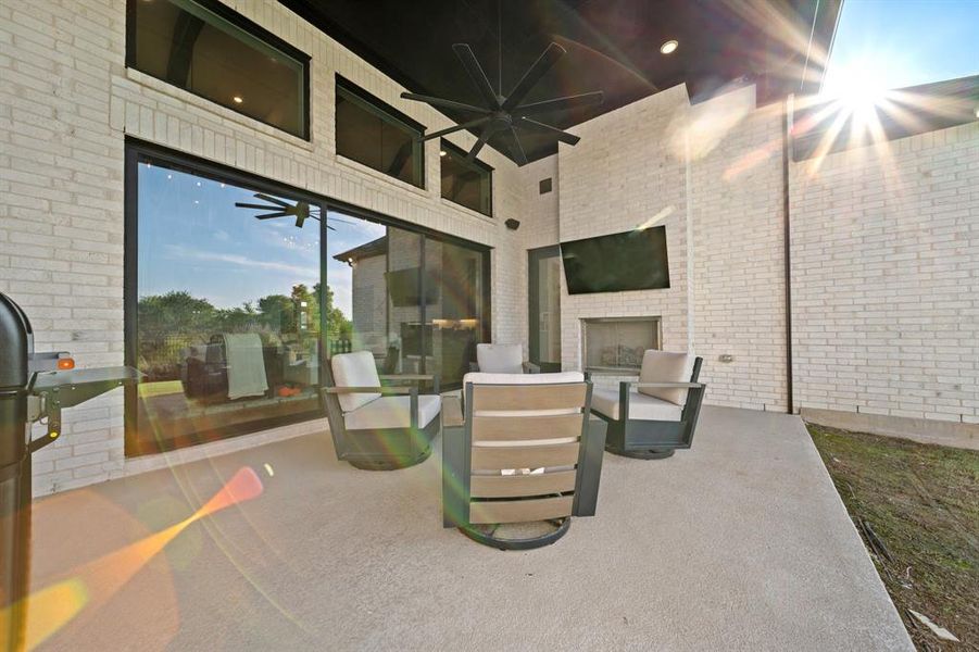 Exterior details and patio area of a home in , Prosper (Image 22).