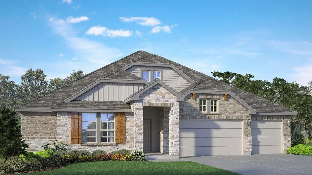 A captivating brick and stone facade welcomes you to this inviting property. A captivating brick and stone facade welcomes you to this inviting property.