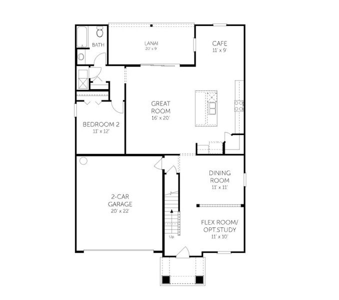2D floor plan layout of this home in Silver Landing at SilverLeaf, St. Augustine, FL (Image 3). 2D floor plan layout of this home in Silver Landing at SilverLeaf, St. Augustine, FL (Image 3).