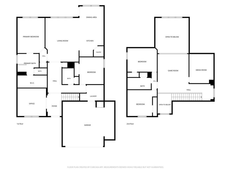 2D floor plan layout of this home in Deer Trail Estates, Conroe, TX (Image 5).