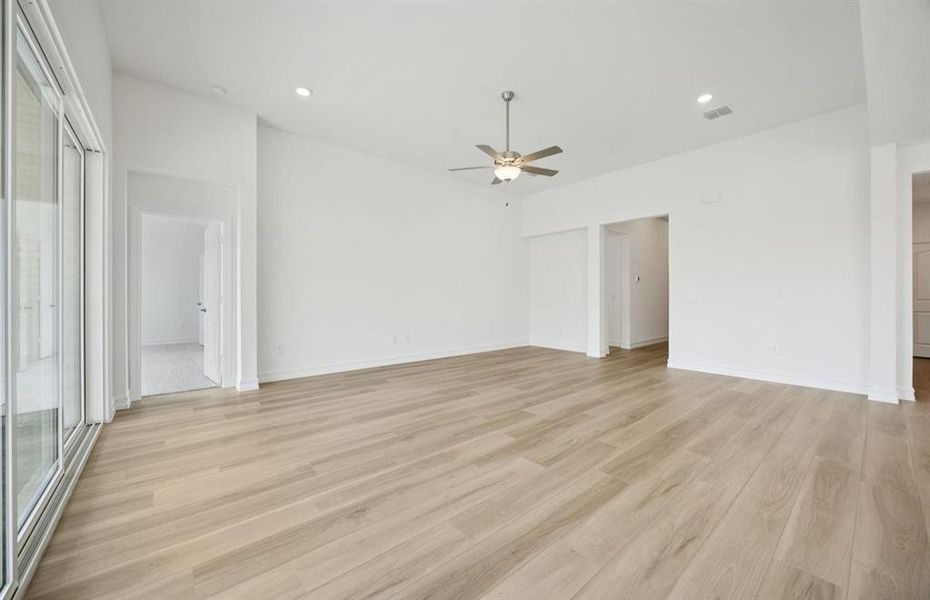 Airy gathering room showcases open concept floorplan Airy gathering room showcases open concept floorplan