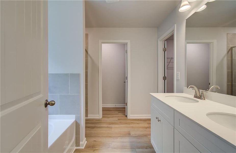 Furnished interior view inside a new home in Enclave at Evergreen, Fairburn (Image 8).