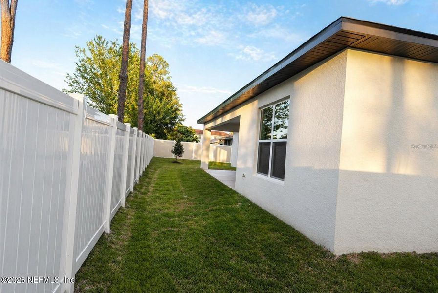 Exterior details and patio area of a home in , Palm Coast (Image 3). Exterior details and patio area of a home in , Palm Coast (Image 3).