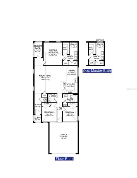 2D floor plan layout of this home in , St. Cloud, FL (Image 3).