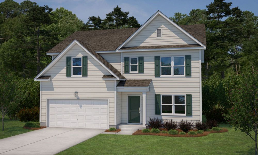 Representative exterior photo of a completed home built from the Keowee by Hurricane Builders in Emanuel Creek, West Columbia, SC (Image 16).