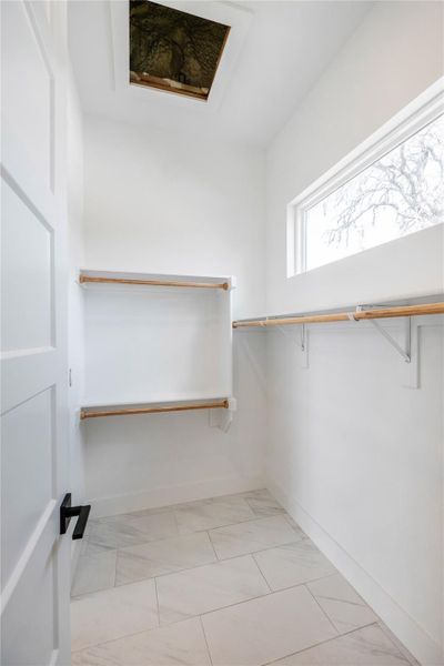 View of walk in closet