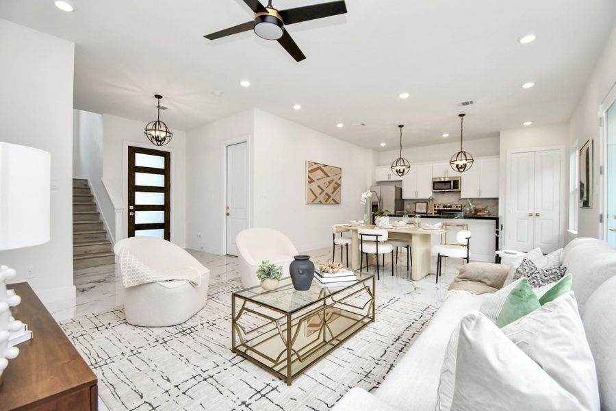 Furnished interior view inside a new home in , Houston (Image 29). Furnished interior view inside a new home in , Houston (Image 29).