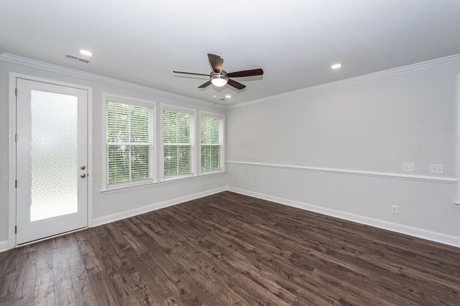 Spacious, unfurnished interior of a new home in Hampton Woods, Summerville (Image 24). Spacious, unfurnished interior of a new home in Hampton Woods, Summerville (Image 24).