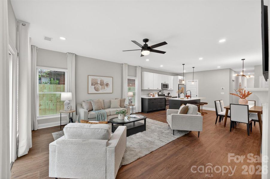 Furnished interior view inside a new home in , Charlotte (Image 9).
