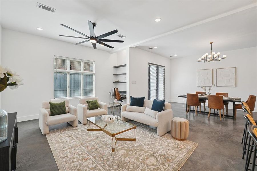 Furnished interior view inside a new home in , Dallas (Image 11). Furnished interior view inside a new home in , Dallas (Image 11).