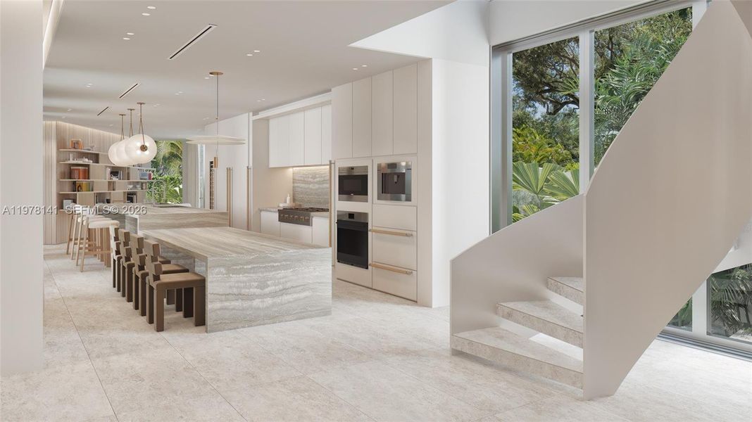 Furnished interior view inside a new home in , Miami (Image 7).