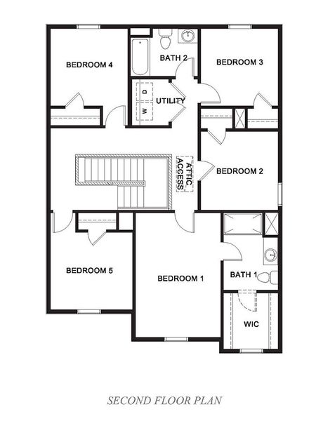 2D floor plan layout for the FRANKLIN by D.R. Horton in Maplewood Meadows, Talty, TX (Image 4).