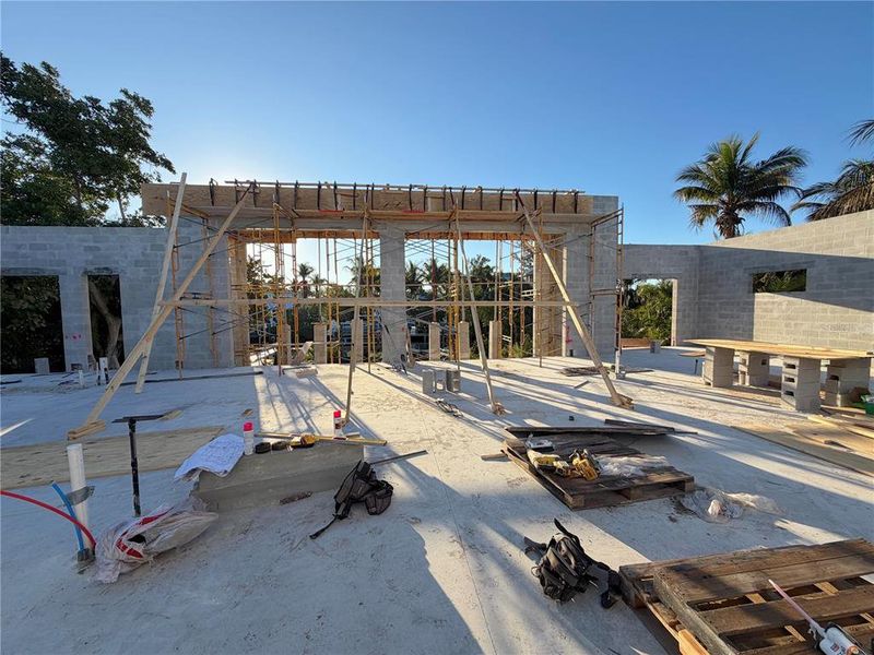 In-progress construction of a new home in , Sarasota, FL (Image 19).