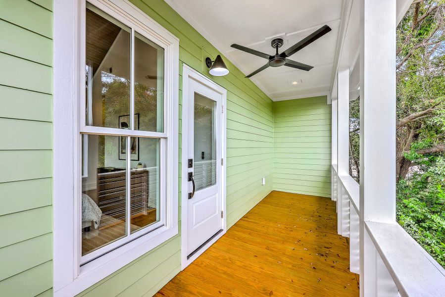 Exterior details and patio area of a home in , Charleston (Image 25).