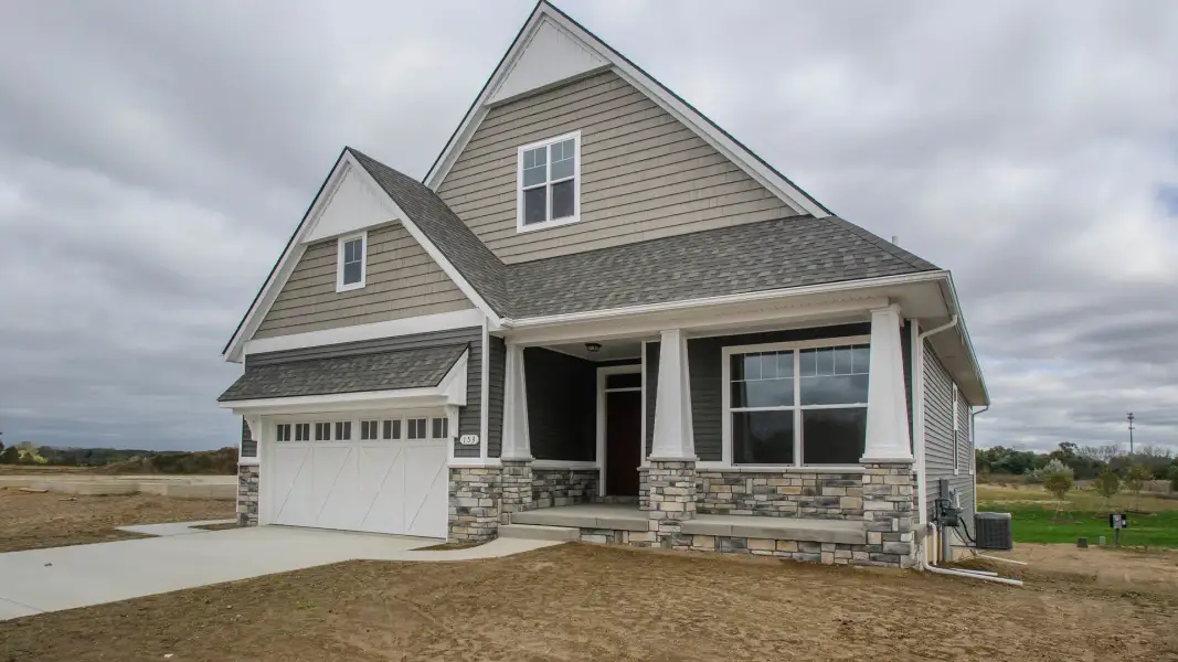 Representative exterior photo of a completed home built from the The Abington by Norfolk Homes in Offsite Builds Southern Michigan, Ann Arbor, MI (Image 33).