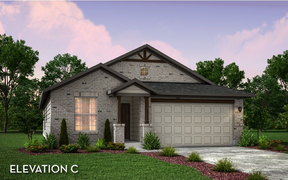 Representative exterior photo of a completed home built from the Montauk by CastleRock Communities in Hughes Landing, Dickinson, TX (Image 16).