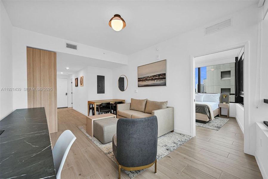 Furnished interior view inside a new home in , Miami (Image 14).