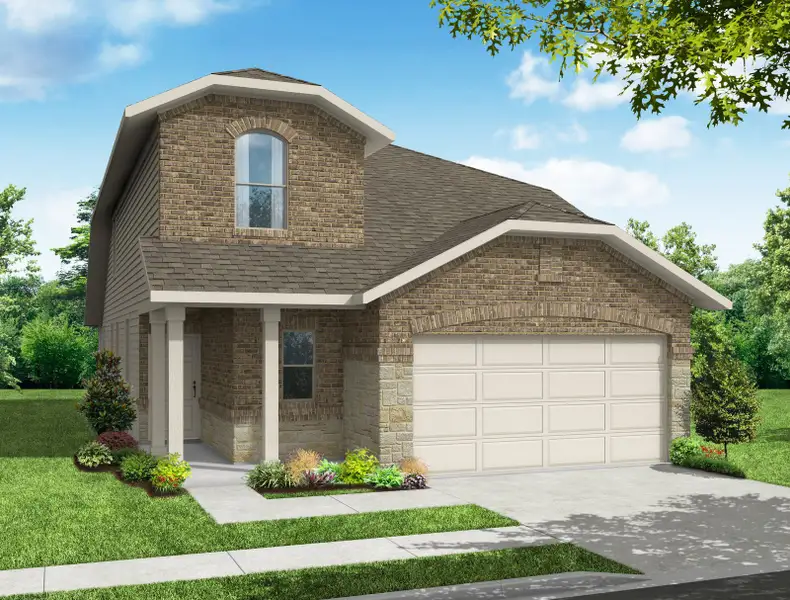 Representative exterior photo of a completed home built from the Willow by Impression Homes in Creekside Ranch, Blue Ridge, TX (Image 7). Representative exterior photo of a completed home built from the Willow by Impression Homes in Creekside Ranch, Blue Ridge, TX (Image 7).