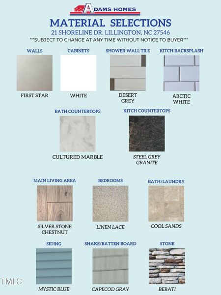 Template for Selections Sheet