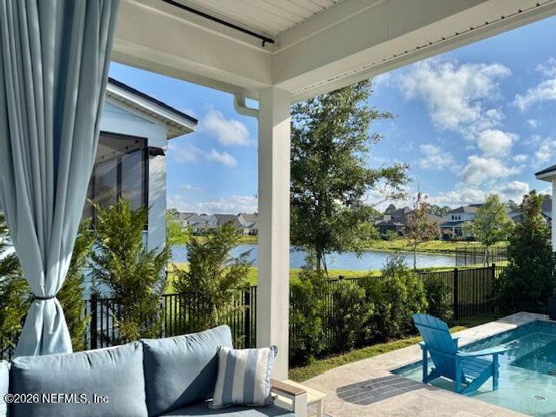 Exterior details and patio area of a home in Seabrook Village at Seabrook, Ponte Vedra (Image 3).