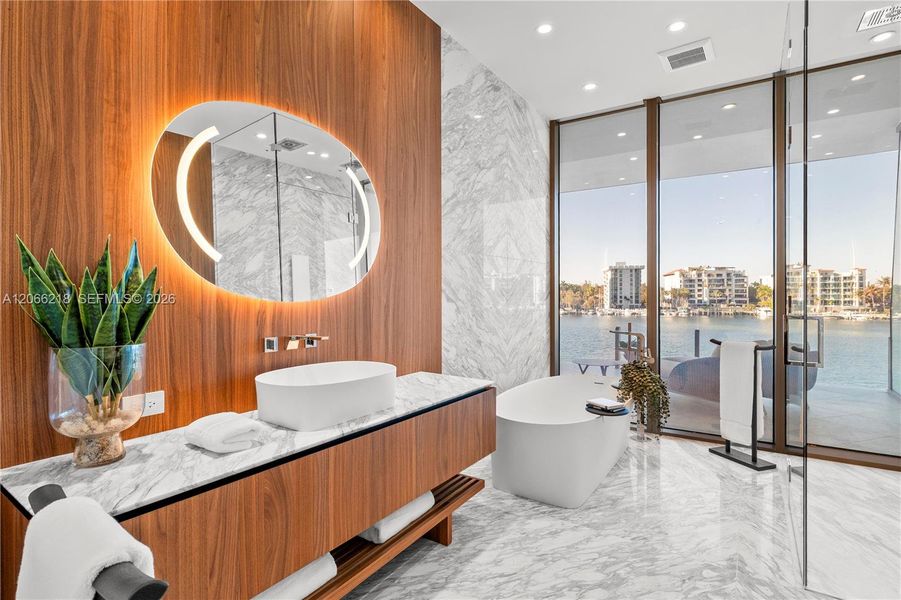 Furnished interior view inside a new home in , Miami (Image 6).