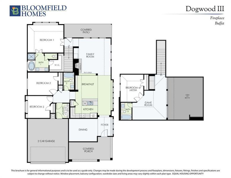 2D floor plan layout of this home in Eagle Glen 50, Alvarado, TX (Image 2).