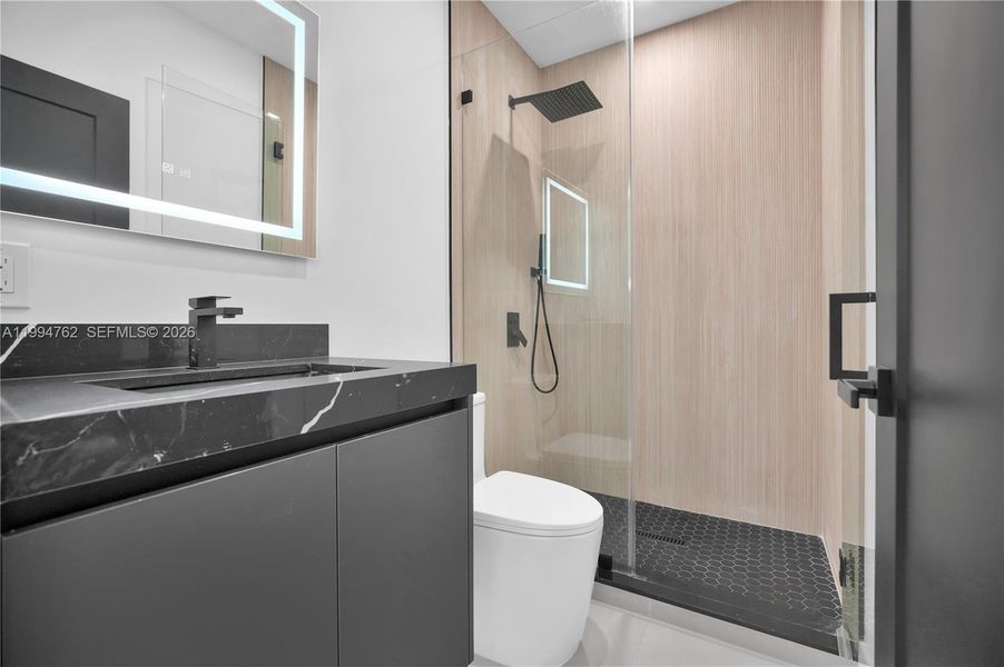 Furnished interior view inside a new home in , Miami (Image 12).