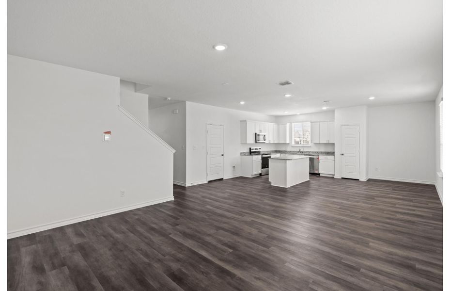 Kitchen Area Overlooking Gathering Room Kitchen Area Overlooking Gathering Room