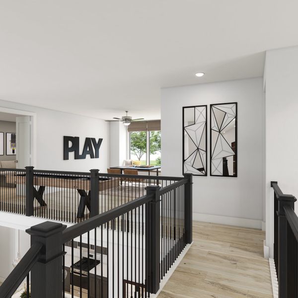Representative furnished interior of a home built from the Downy by Tri Pointe Homes in Pecan Ridge, Fulshear (Image 16). Representative furnished interior of a home built from the Downy by Tri Pointe Homes in Pecan Ridge, Fulshear (Image 16).