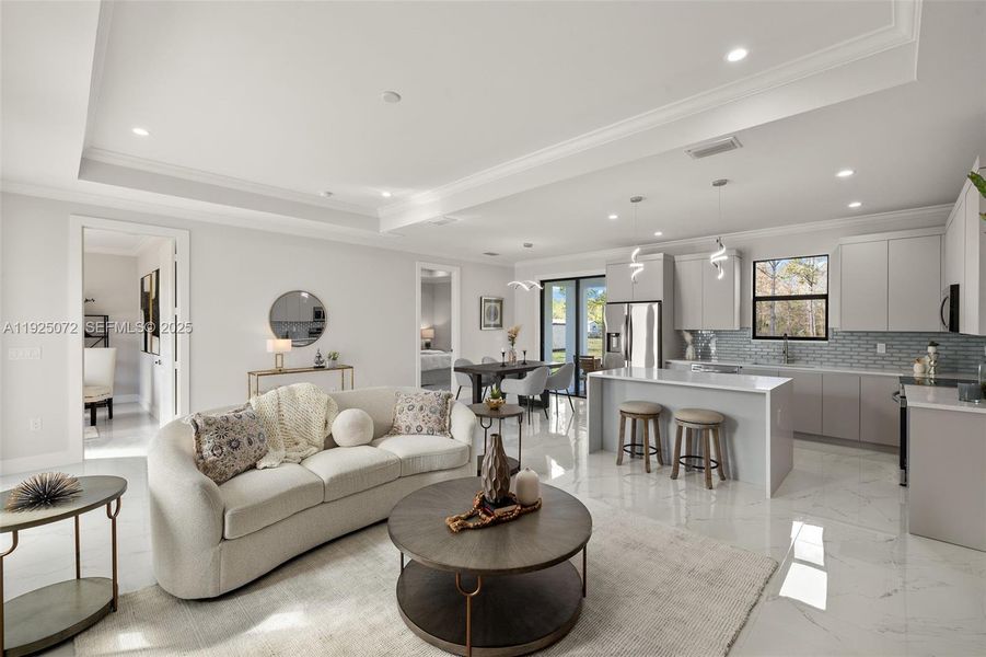 Furnished interior view inside a new home in , Naples (Image 7).