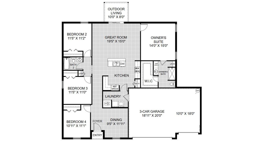 2D floor plan layout of this home in Port Charlotte, Port Charlotte, FL (Image 3).