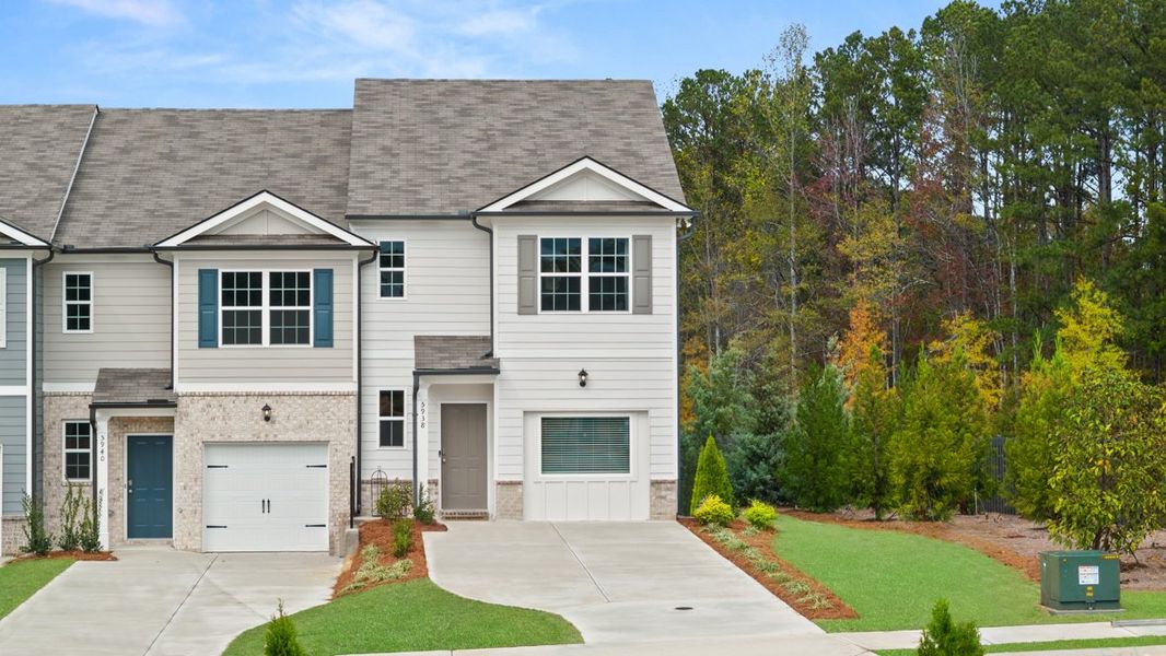 Representative exterior photo of a completed home built from the PEARSON II by D.R. Horton in Woodbury Park, Atlanta, GA (Image 22).